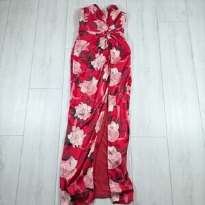 Katie May FinnGown Dress Brick Floral Pink Women's Med Revolve Maxi Evening Glam